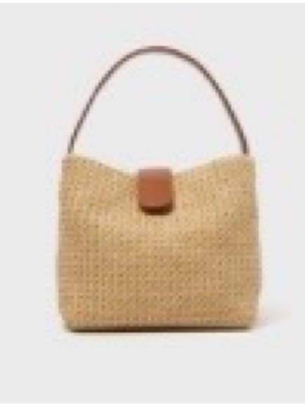 Audrey Mini Raffia Lady Bag In Raffia
